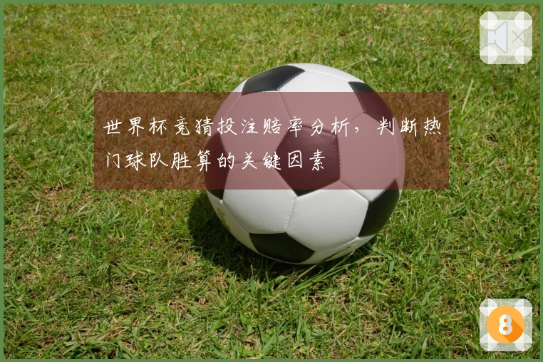 世界杯竞猜投注赔率分析，判断热门球队胜算的关键因素